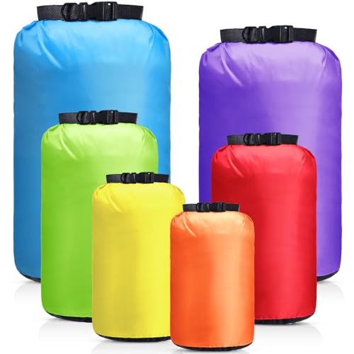 6 Pcs Waterproof Dry Bag Set for Kayaking & Camping (6 Count)
