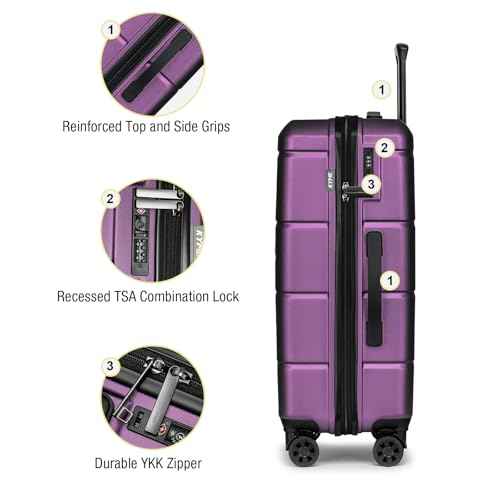 Luggage Sets 2 Piece Suitcase Set Hardshell 20 inch (2 Count)