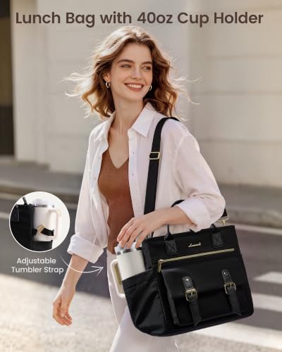 Insulated Lunch Bag Women (Black / 15L)