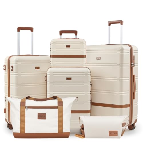 Luggage Sets Suitcase with Spinner Wheels (6 Count)