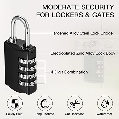 30 Pcs 4 Digit Combination Locks Small Combo for Luggage (30 Count)