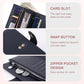 Wallet for Women RFID Blocking Leather Trifold Clutch Wallet Credit Card Holder Ladies Travel Wallet Purse with Passport