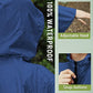 Unisex Rain Poncho Hooded Waterproof Raincoat for Adults Women
