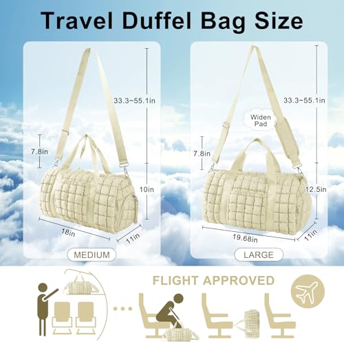 Quilted Travel Duffle Bag Gym Bag for Women