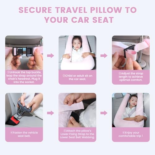 Inflatable Car Pillow for Kids & Adults