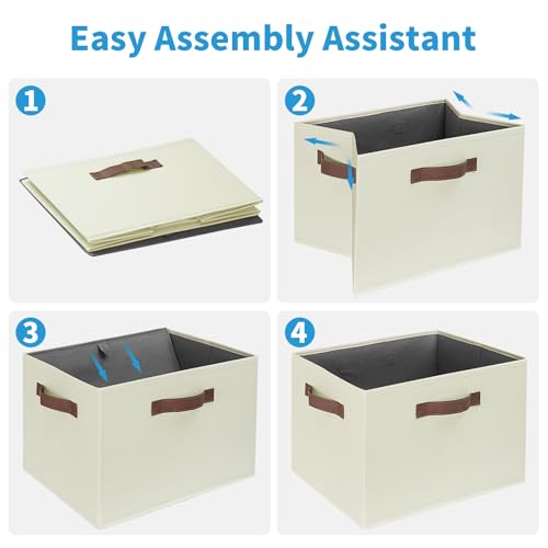 Large Storage Baskets for Shelves 6 Pack
