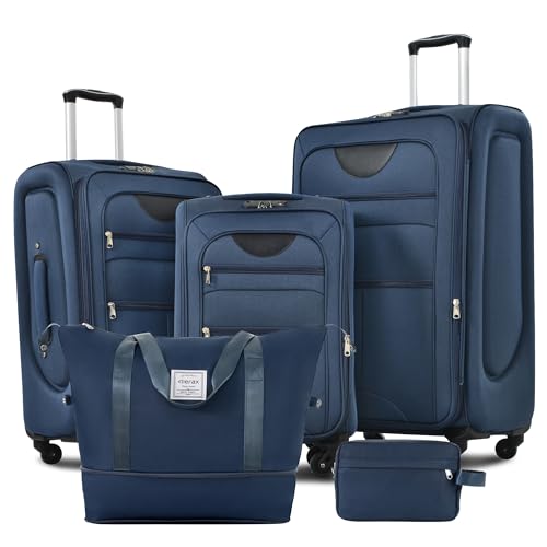 Softside Luggage Set Lightweight 3 Piece Suitcase with Duffel Bag (3 Count)