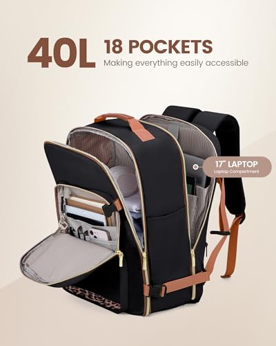 40L Travel Backpack Flight Approved Carry on Backpack