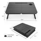 23.4" Foldable Lap Desk Bed Table with Reading Stand Portable Tray