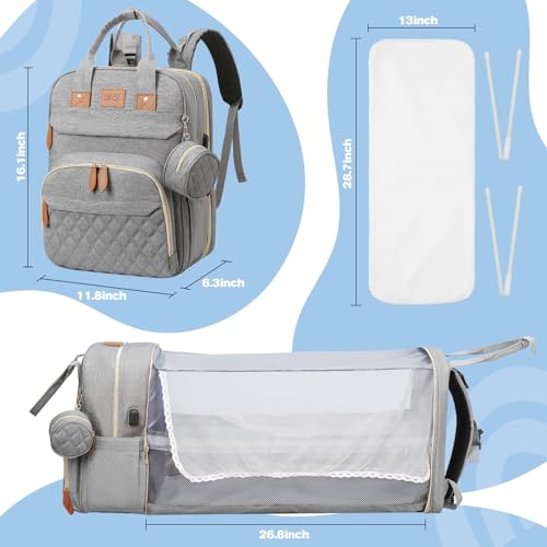 Large Diaper Bag Backpack with Changing Station