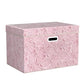 Larger Collapsible Storage Boxes with Lids Fabric Decorative Bins Cubes Organizer Containers Baskets Handles Divider for Bedroom Closet Living Room Pink 17.7x11.8x11.8 Inch 3 Pack (3 Count)