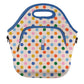 LunchTote Zippered Bag Insulated Neoprene Caddy (Dot Dot Dot / X-Large 6.5 Quart Lunch Tote)