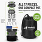 Camping Cookware 17 pcs Mess Kit with 1.1L Kettle for Backpacking Gear (17 Count)