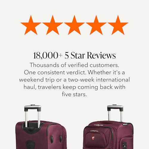 Sion Softside Expandable Spinner Luggage Durable Lightweight Travel Suitcase (3 Count)