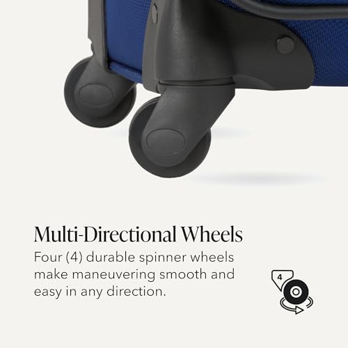 Sion Softside Expandable Spinner Luggage Durable Lightweight Travel Suitcase (2 Piece)