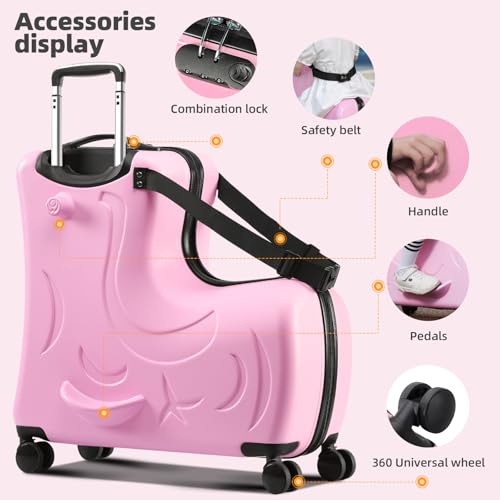 Kids Ride On Suitcase with TSA Lock (199 Piece)