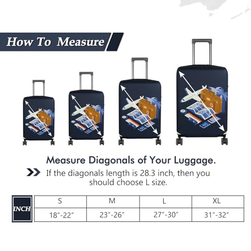 Travel Luggage Cover Suitcase Protector Fits 27