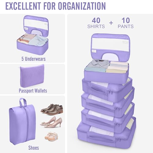 10 Set Packing Cubes for Travel Essentials (99 Count)