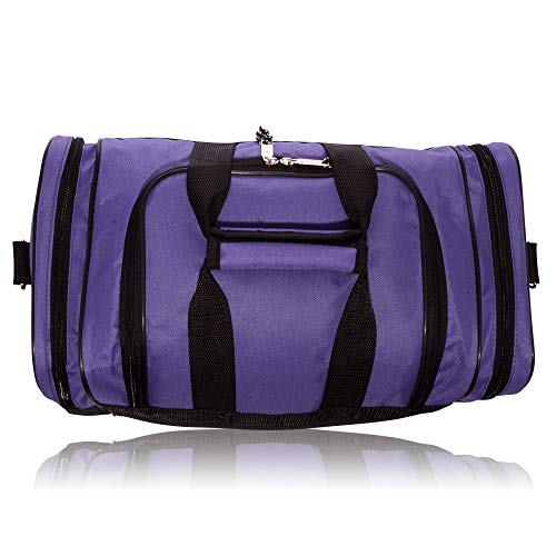 Blank Duffle Bag Duffel Bag in Black and Purple Gym Bag