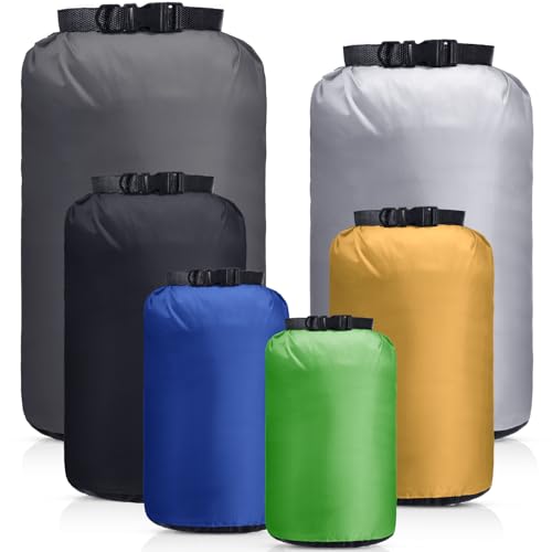 6 Pcs Waterproof Dry Bag Set for Kayaking & Camping (6 Count)