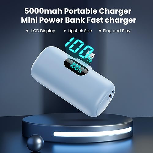 2 Pack] Mini Portable Charger 5000mAh Power Bank