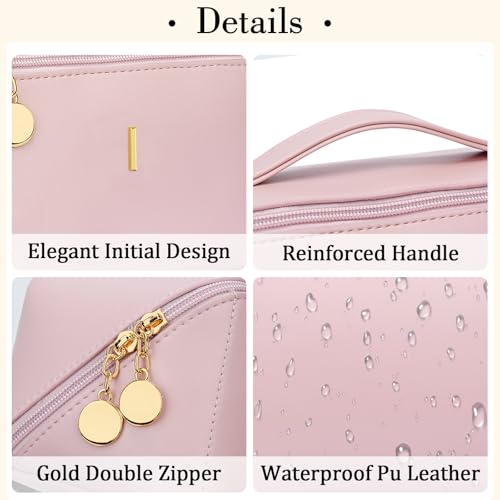 Initial Makeup Bag Personalized Gift for Women Teen Girls