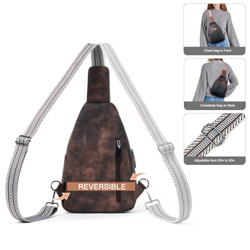 10L Crossbody Sling Bag for Women Men Anti Theft Cross Body Fanny Pack Belt Bag Purse Gifts for Women Faux Leather