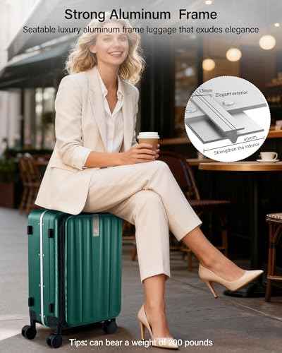 26 Inch Large Checked Luggage PC Hard Shell Luggage Top Opening Travel Luggage Suitcases with Wheels for Woman Men