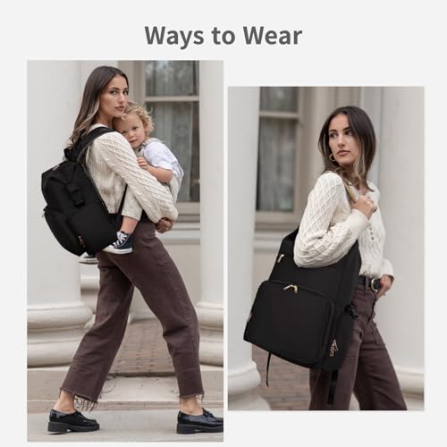 Neoprene Diaper Bag Backpack with Changing Pad