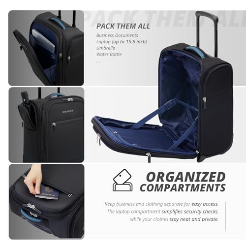 Underseat Carry On Luggage with Wheels