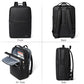 Vegan Leather Laptop Backpack for Women and Men Fits 16 Inch Laptop