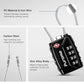6 Pack TSA Approved Luggage Locks 4 Digit Code Cable Lock Black (6 Count)