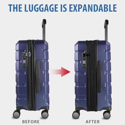 Hardside Expandable Carry On Luggage with Spinner Wheels & Built