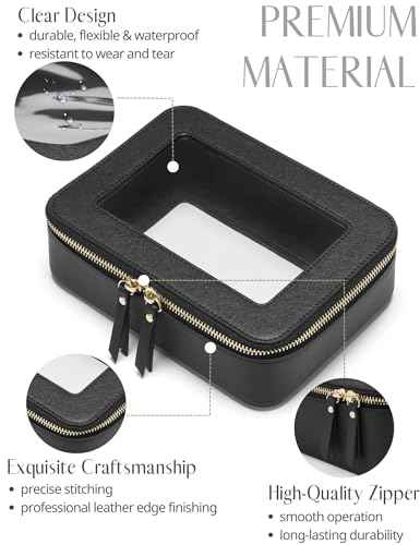 Clear Makeup Bag with Zipper (2 Count)