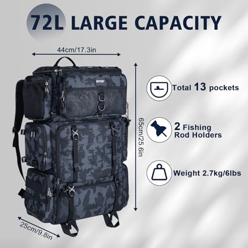 Fishing Tackle Backpack with Cooler