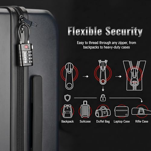 TSA Approved Luggage Locks with Search Alert Indicator (2 Count)