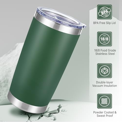20 oz Tumblers Bulk Stainless Steel Tumbler with Lid (12 Count)