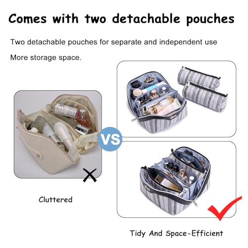 Travel Makeup Bag Cosmetic Bags for Women (3 Count)