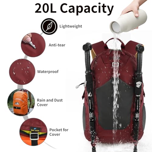 20L Hiking Backpack With Rain