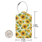 Lovely Sunflower Leather Luggage Tag with Stainless Steel Ring