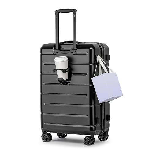24 Inch Luggage TSA Approved Hardshell Suitcases with Spinner Wheels Durable PC+ABS Medium Checked Travel Luggage for Women Men