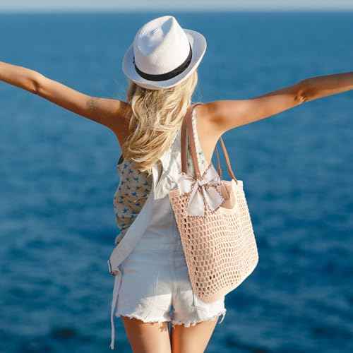 Crochet Beach Bag for Women Summer Purse Boho Small Tote