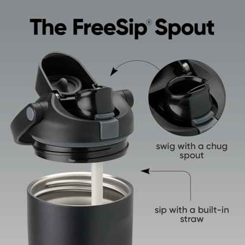 FreeSip Sway Stainless Steel Water Bottle 30 oz Sugar High