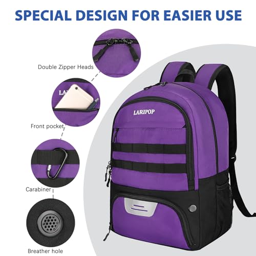 Soccer Backpack Bag with Ball Holder Ventilated Shoe Compartment Large Capacity Sports Gear Bag for Basketball Volleyball Gym