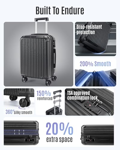 20 Inch Carry On Luggage 22x14x9 Airline Approved