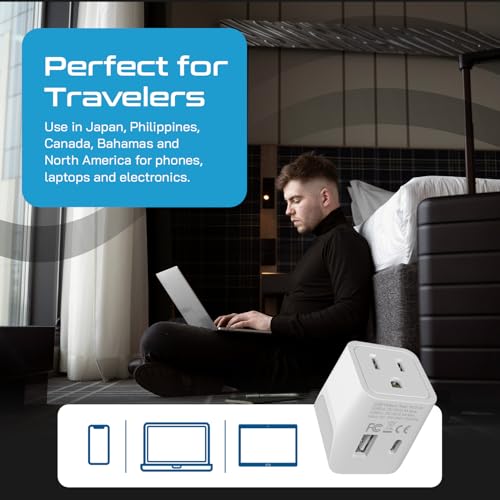 Japan Philippines Travel Adapter Plug with USB