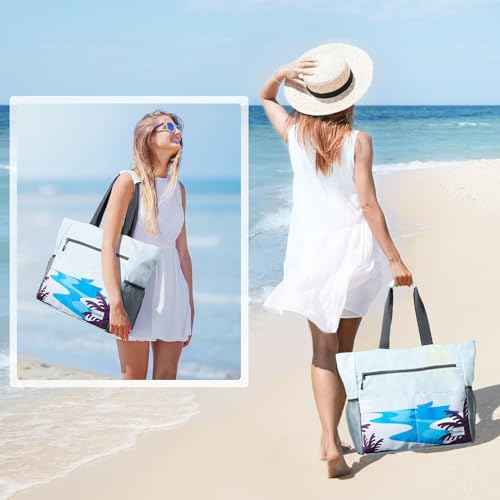 Beach Bag Waterproof Sandproof Large Capacity Foldable for Women