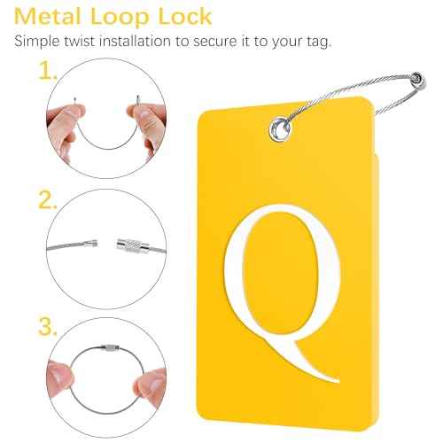 2 Pack Initial Luggage Tags for Suitcases Airplane Travel Essentials (2 Count)