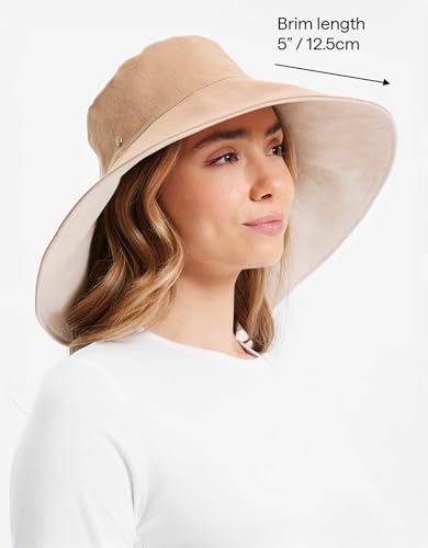 Women's Ultra Wide Cotton Linen Hat UPF 50+