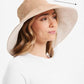 Ultra Wide Cotton Linen Hat UPF50+ Packable UV Sun Protection Hat with Large Brim and Detachable Strap Large